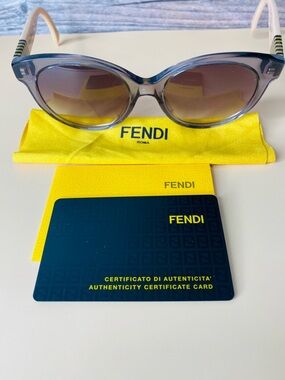Fendi Sunglasses with Brown Gradient Lenses & Certificate of Authenticity.